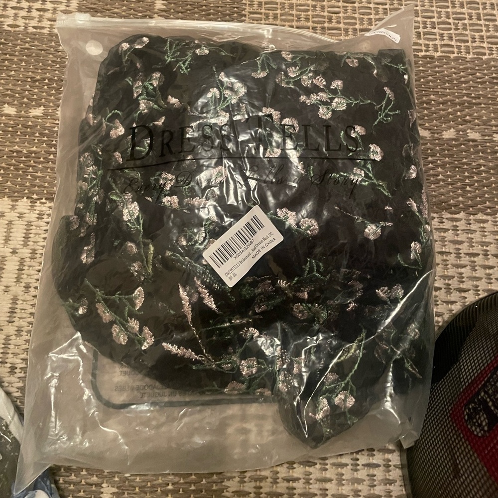 Lulus Radiant Love Black Embroidered Skater Dress - size 3XL - NWT - Picture 5 of 6